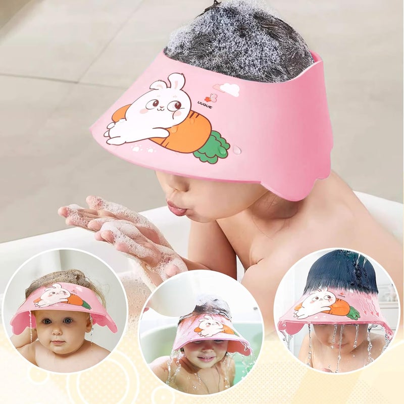 LADES Baby Shower Caps Shield - Adjustable Kids Bath Visor Hat Shampoo Washing Hair Protection Soft Cartoon for Toddler - Image 5